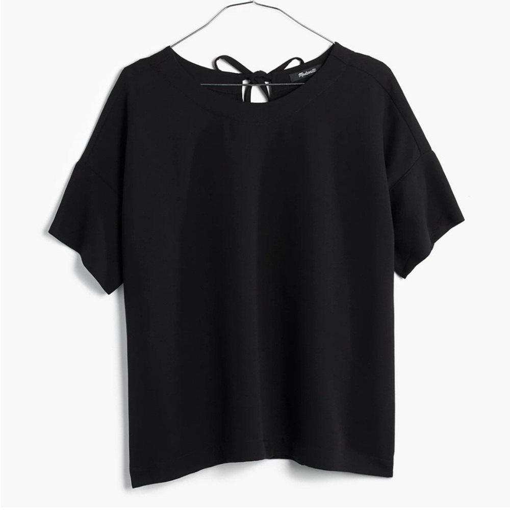 Madewell Crepe Premiere Bow-Back Blouse
